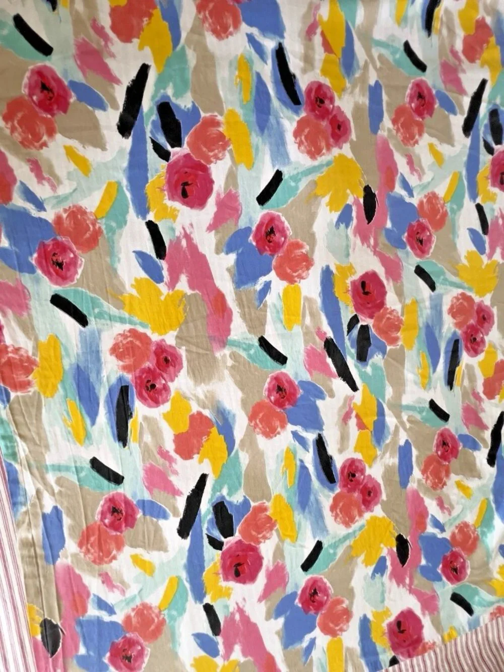 KATE SPADE Shower Curtain PAINTBALL Colorful Floral Artsy 67